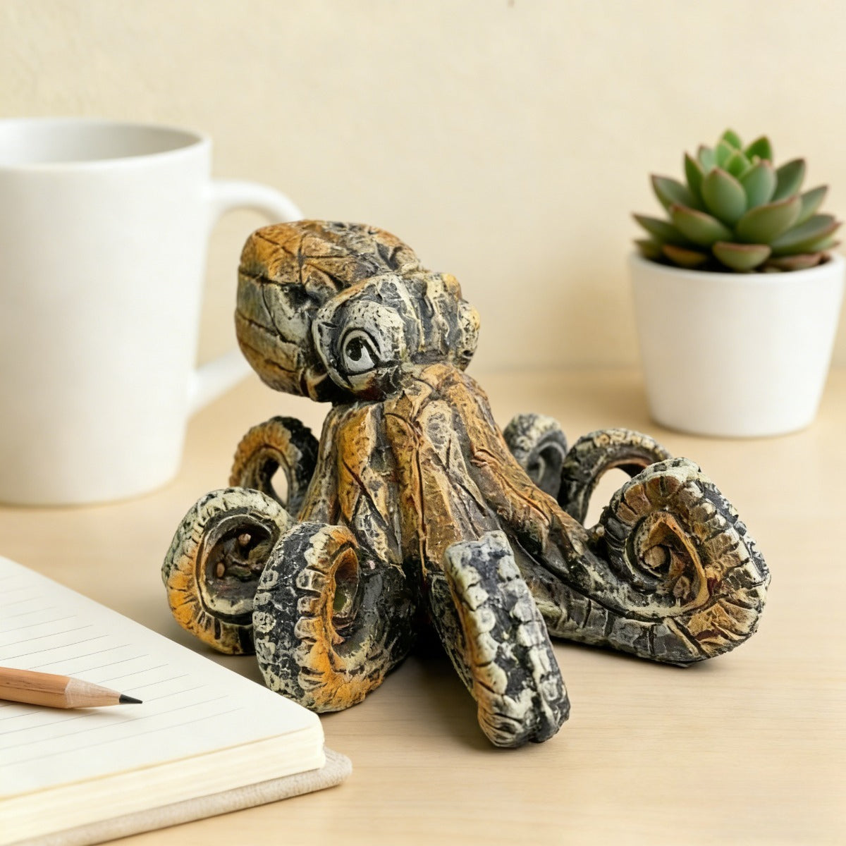1 Pea Escultura de Polvo Rstica Artesanal  Figura Colecionvel de Polvo em Resina para Decorao Nutica Costeira Ornamento de Mesa Acento de Mesa com Tema de Praia Presente Nutico nico