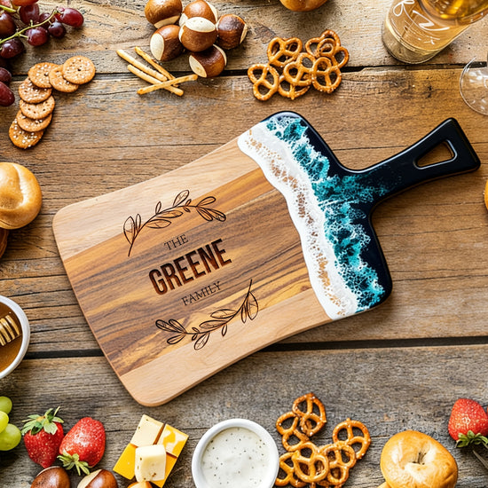 Tbua de Corte Personalizada Gravada em Madeira e Resina com Cabo  Perfeita para Casamentos Noivados Aniversrios e Mais  Presente Ideal para Casais Amigos e Famlia